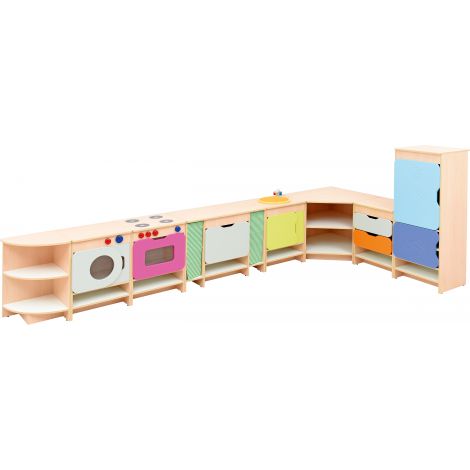 Bucatarie de joaca si frigider Qaudro artar - imagine 10